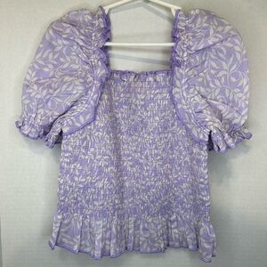 Girls Smocked Ruffle Blouse